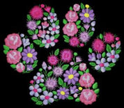 Paw Print Floral Design Extra Large Pet Bag