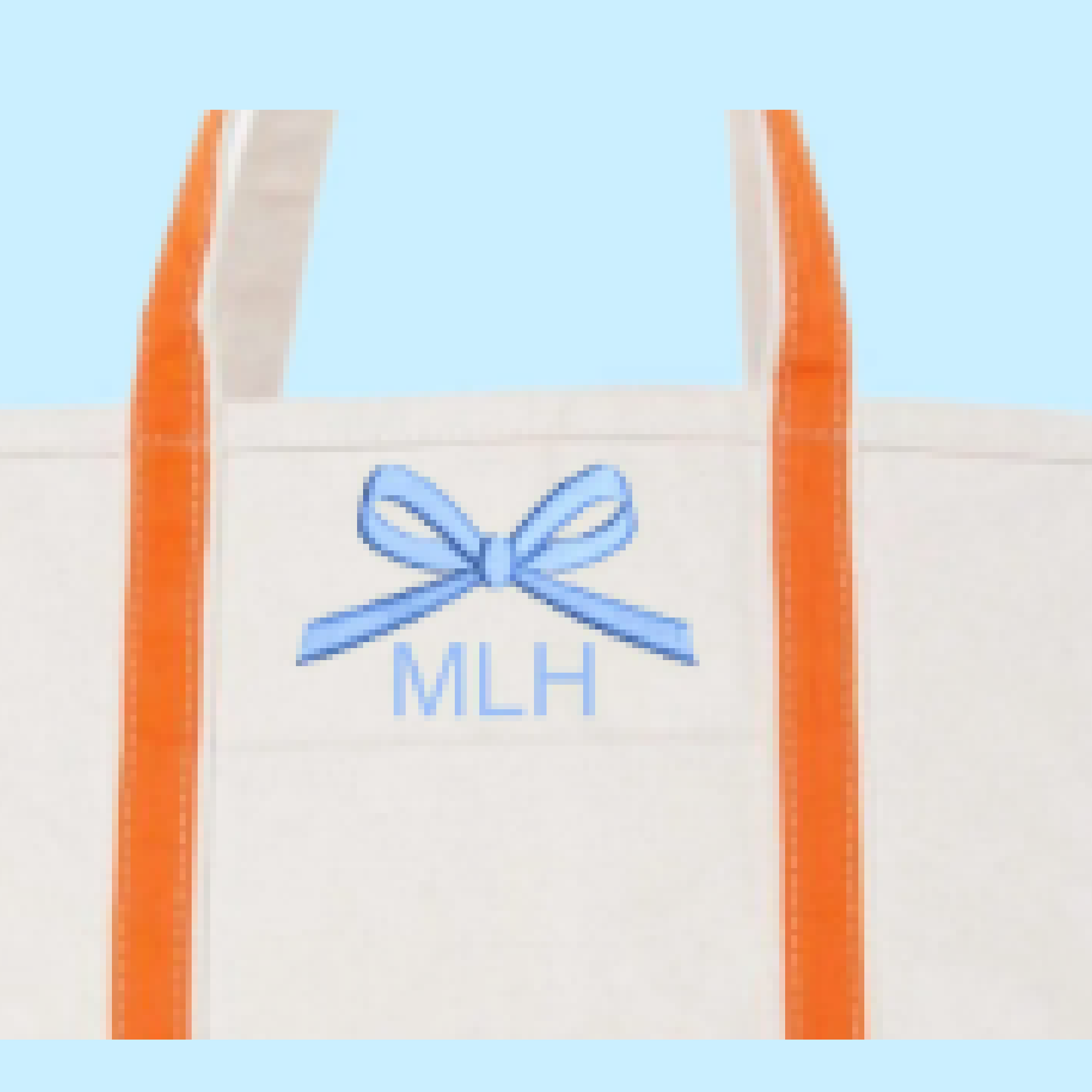 Bow Embroidery Design Tote Bag