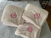 Monogrammed Sherpa Plush Blanket Sherpa Throw