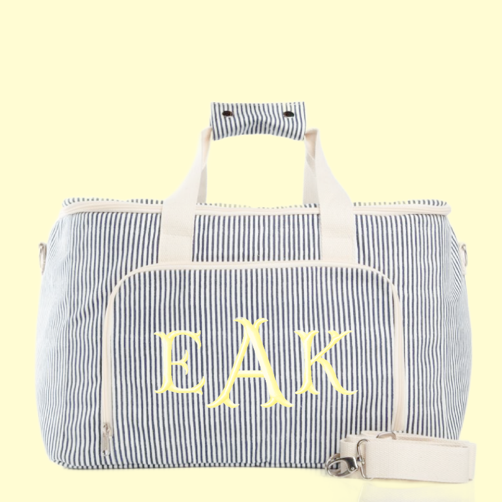 Monogrammed Large Stripe Cooler