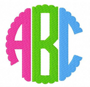 Linen and Leather Tote - Scallop Monogrammed Girlfriend Gift