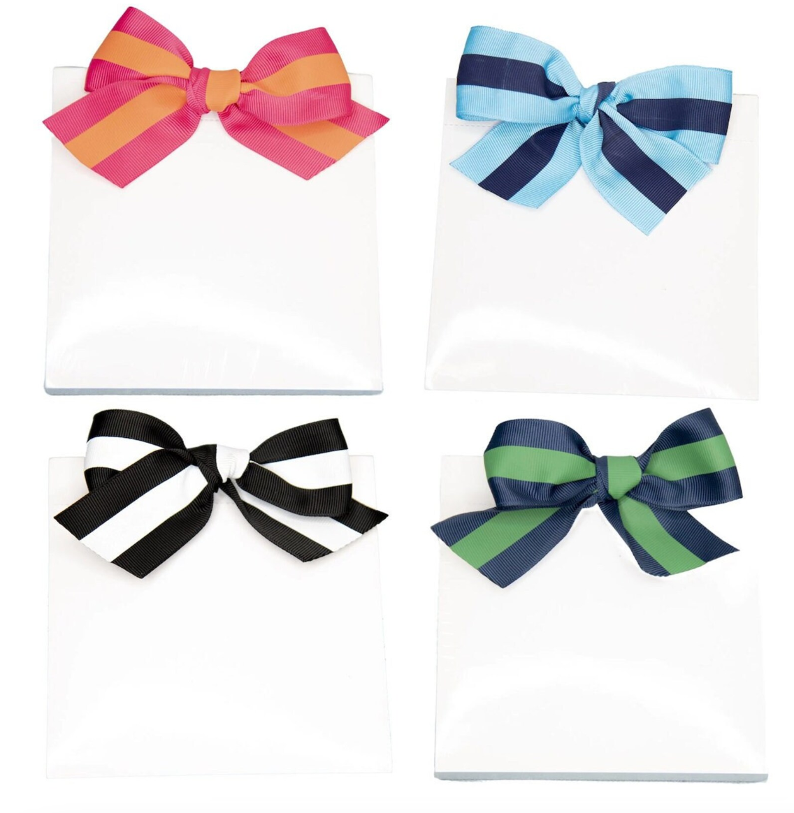 Notepad with Striped Ribbon Designs