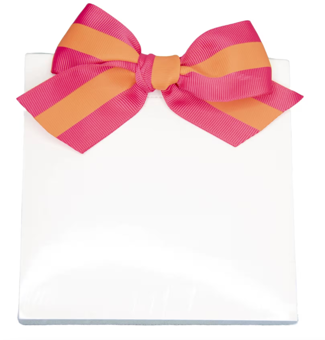 Notepad with Striped Ribbon Designs