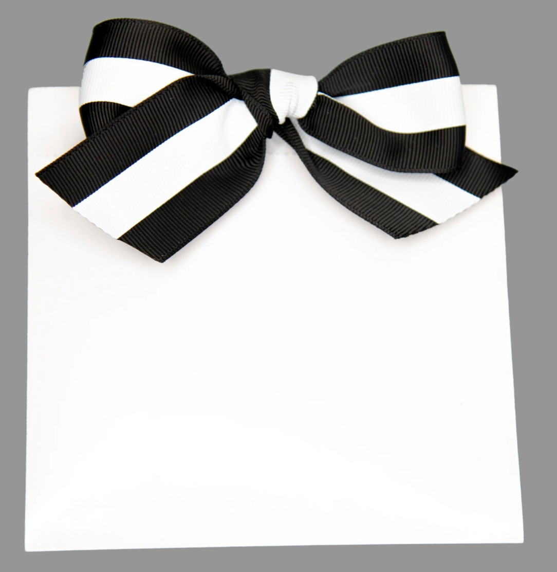 Notepad with Striped Ribbon Designs