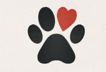 Pet Paw Heart Design Tote Bag