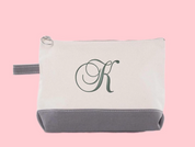 Single Initial Cosmetic Bag