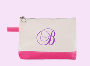 Single Initial Cosmetic Bag