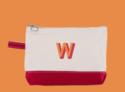 Makeup Bag with Shadow Block Initial