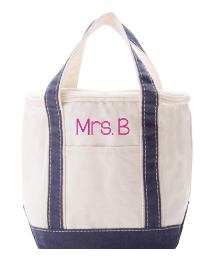 Personalized Brown Bag  Lunch Cooler