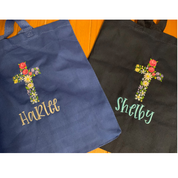 Personalized Cross CCD Church Bible Tote Bag