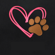 Double Heart and Paw Design Pet Tote