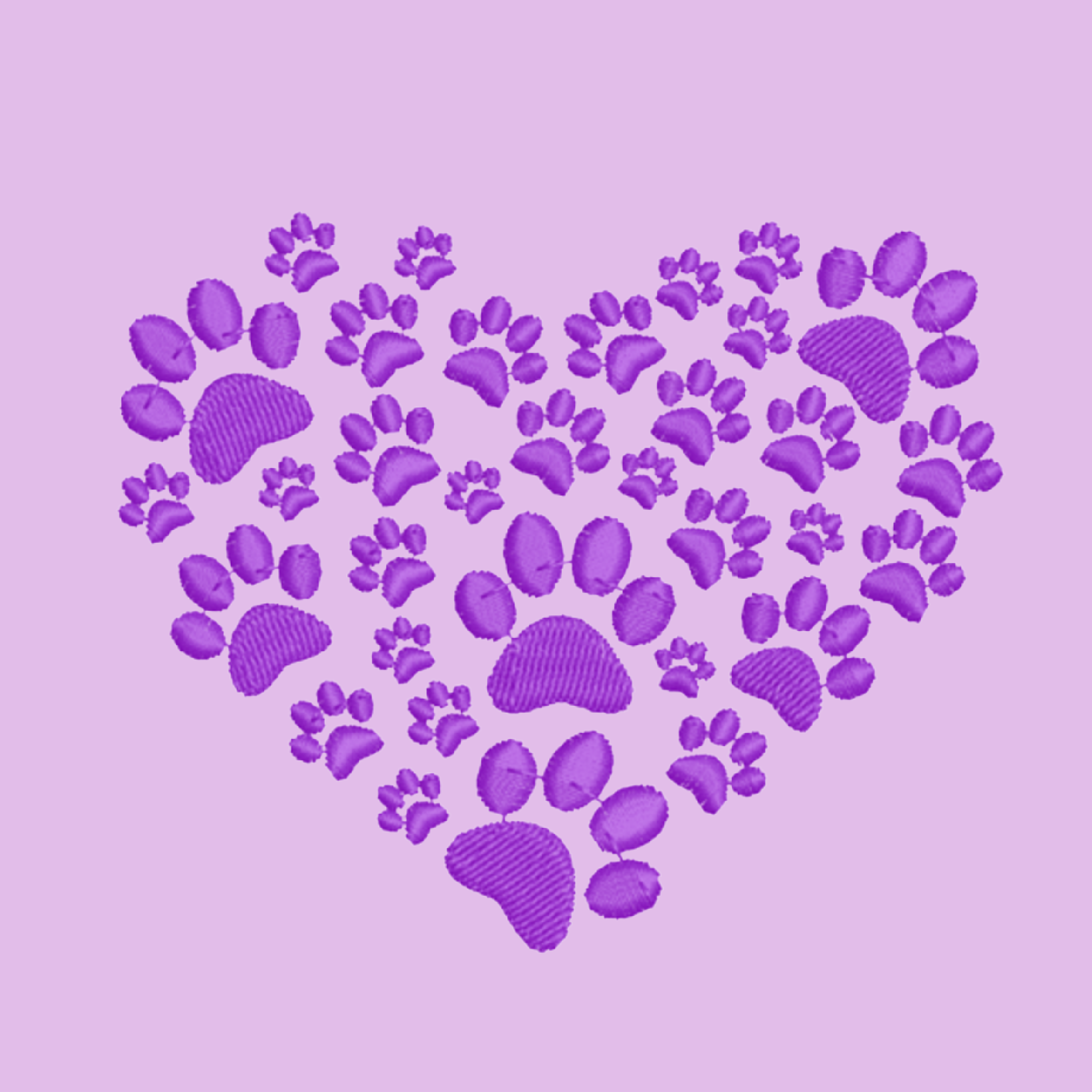 Paw Print Large Heart Puppy Bag