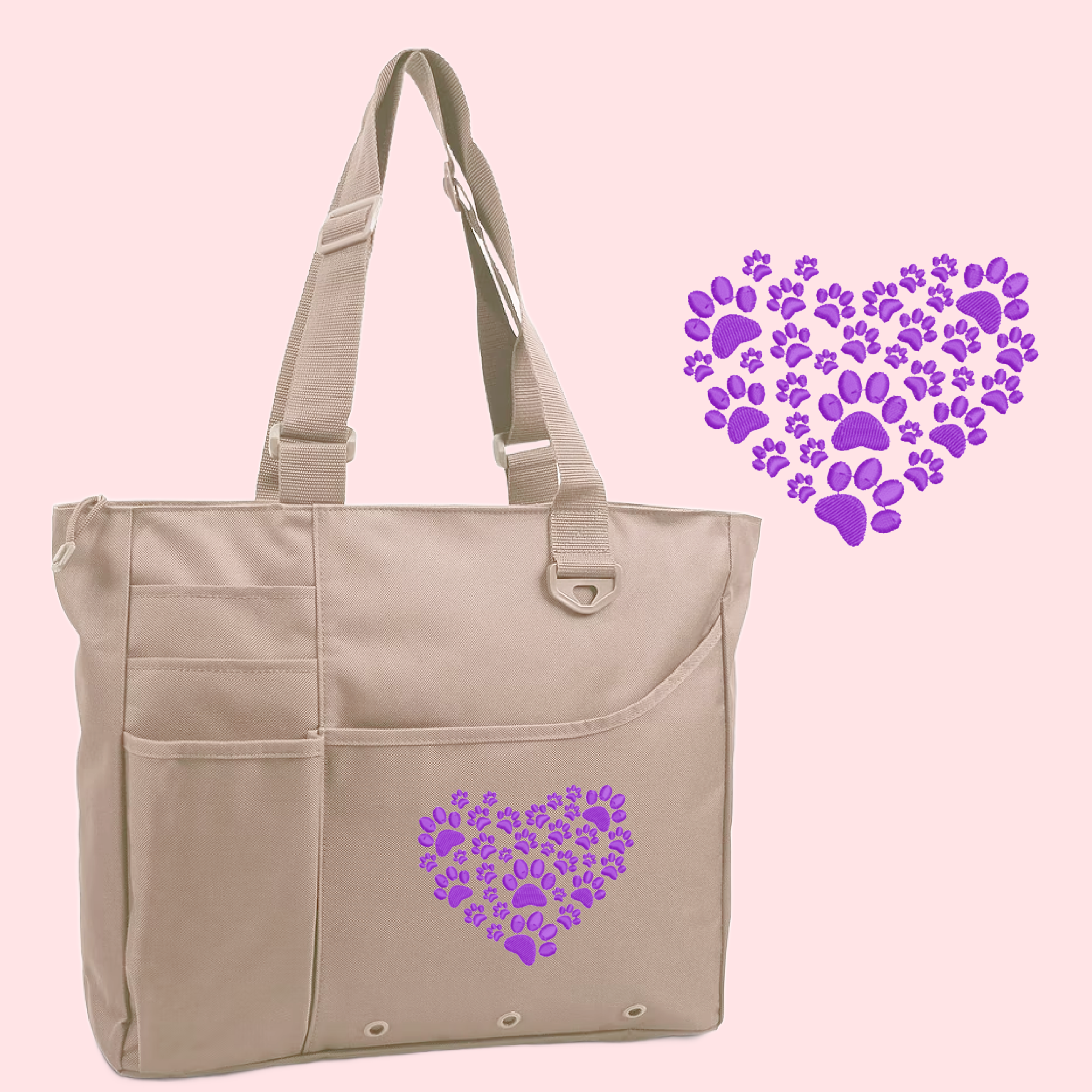 Paw Print Large Heart Puppy Bag