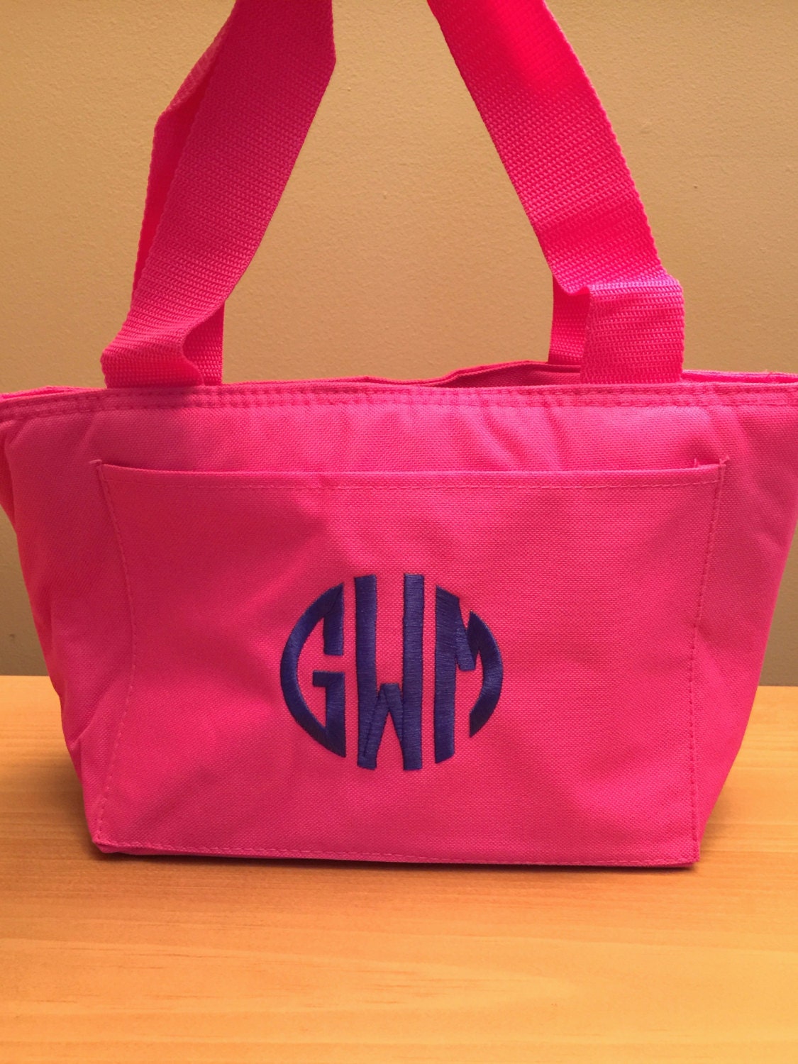 Monogrammed Lunch Bag Tote