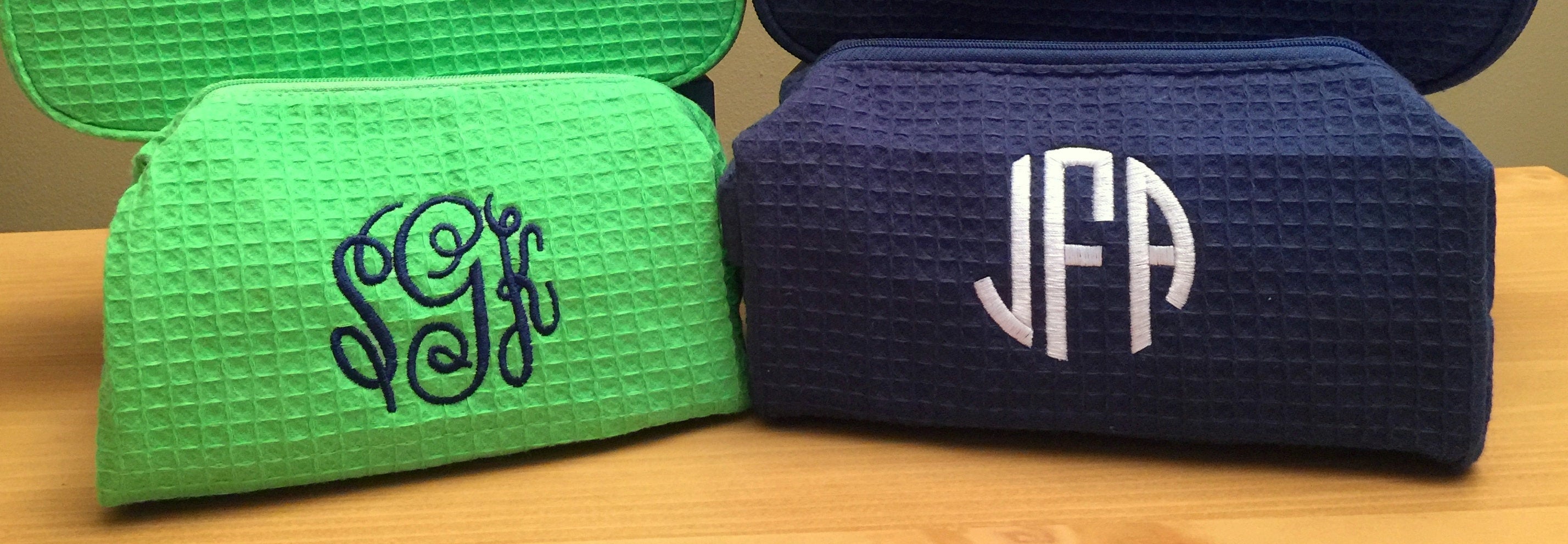 CLOSEOUT - Small Monogrammed Cosmetic Bag