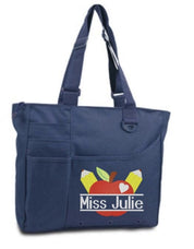 Teacher Book Bag with Apple