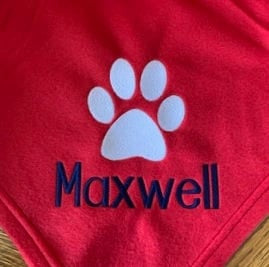 Jumbo Paw Design Dog Blanket