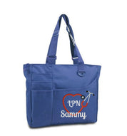 Embroidered Nursing Work Tote Bag