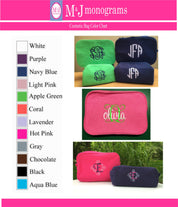 CLOSEOUT - Small Monogrammed Cosmetic Bag