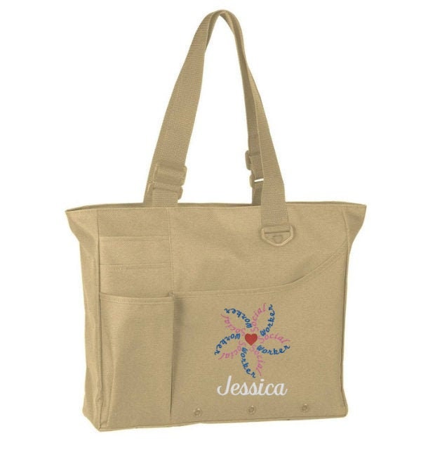 Personalized Social Worker Tote Bag