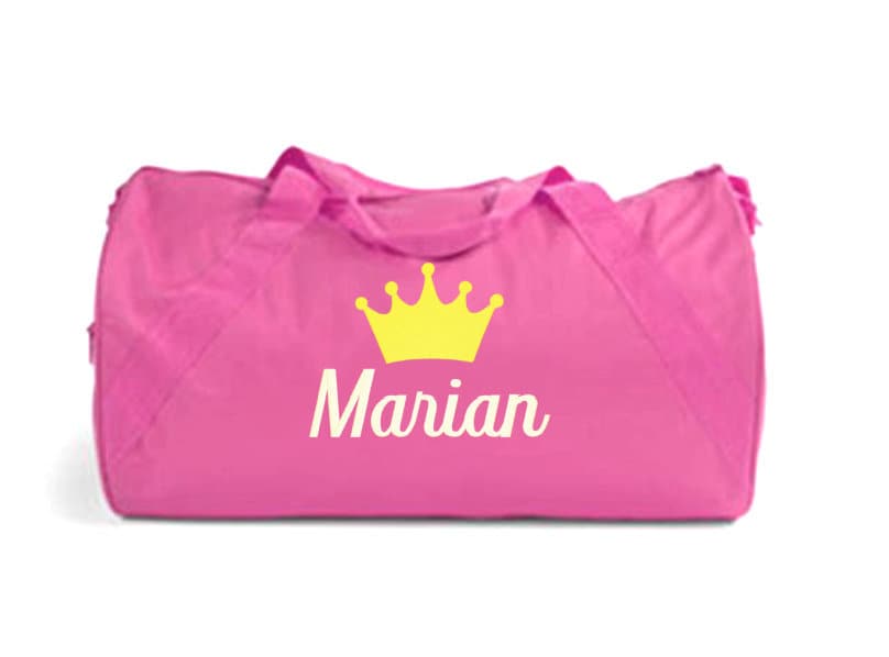 Personalized Kids Duffle Bag with Princess Crown