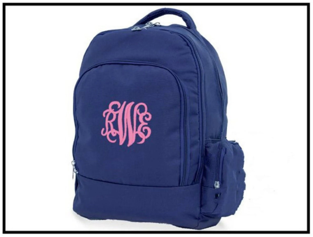 Monogrammed School Backpack
