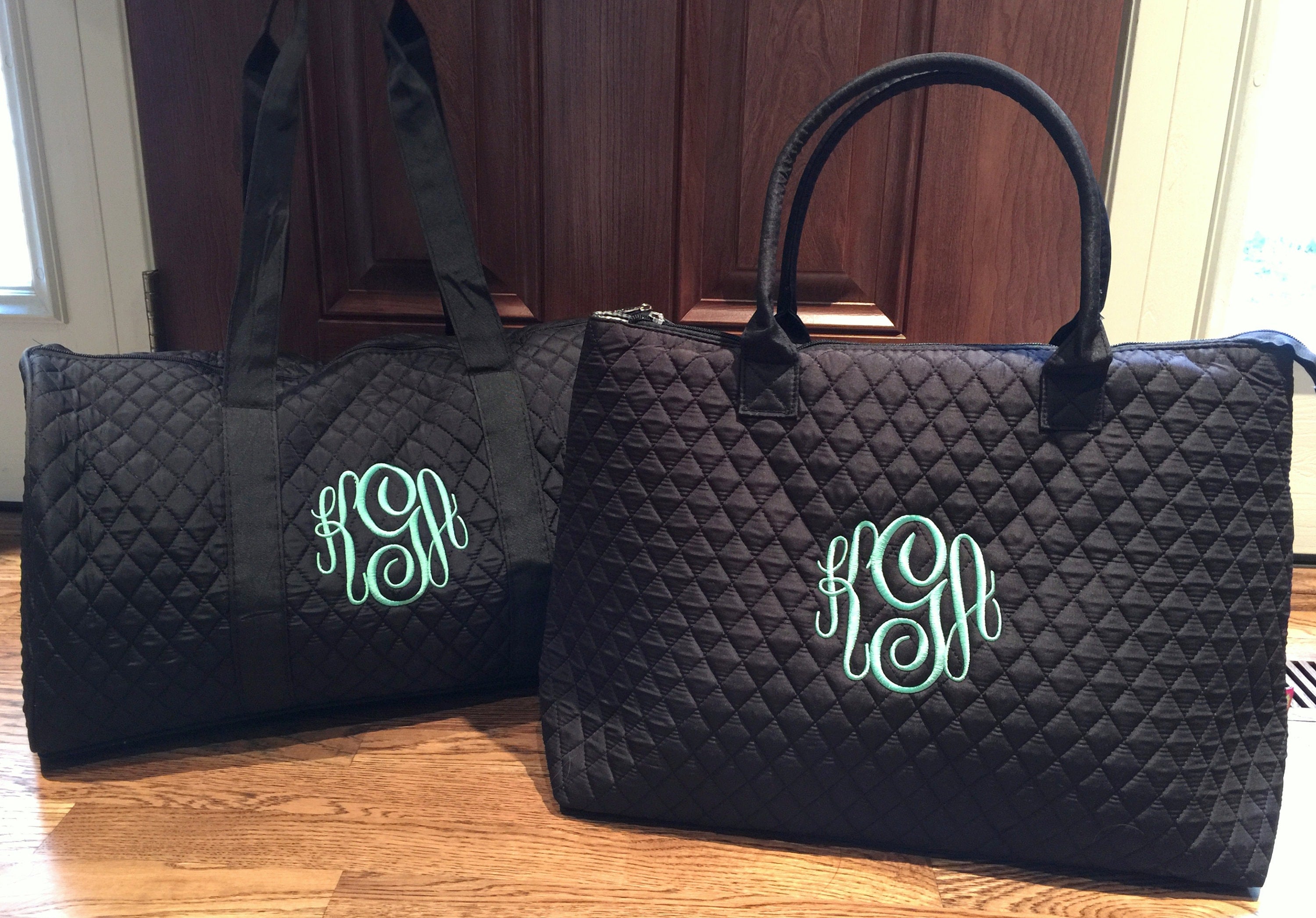 Quilted Monogrammed Luggage Set