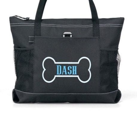 Personalized Dog Tote Bag with Full Zipper