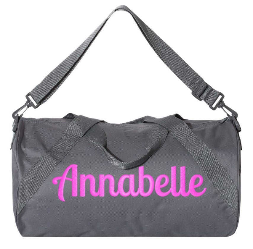 Personalized Kids Duffle Bag in Script font
