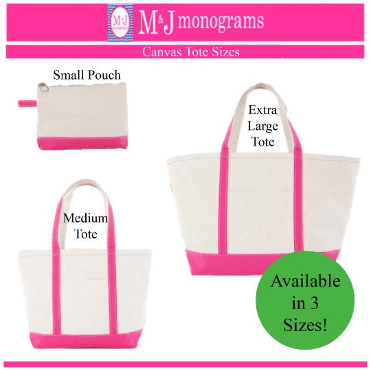 Single Letter Personalized Canvas Tote Bag, Canvas Tote with Handles