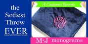 CLOSEOUT-Monogrammed Throw
