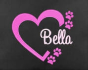 Heart and Paw Personalized Dog Tote Bag