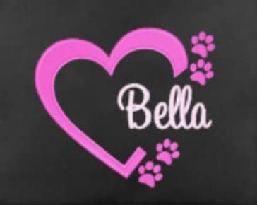 Heart and Paw Personalized Dog Tote Bag
