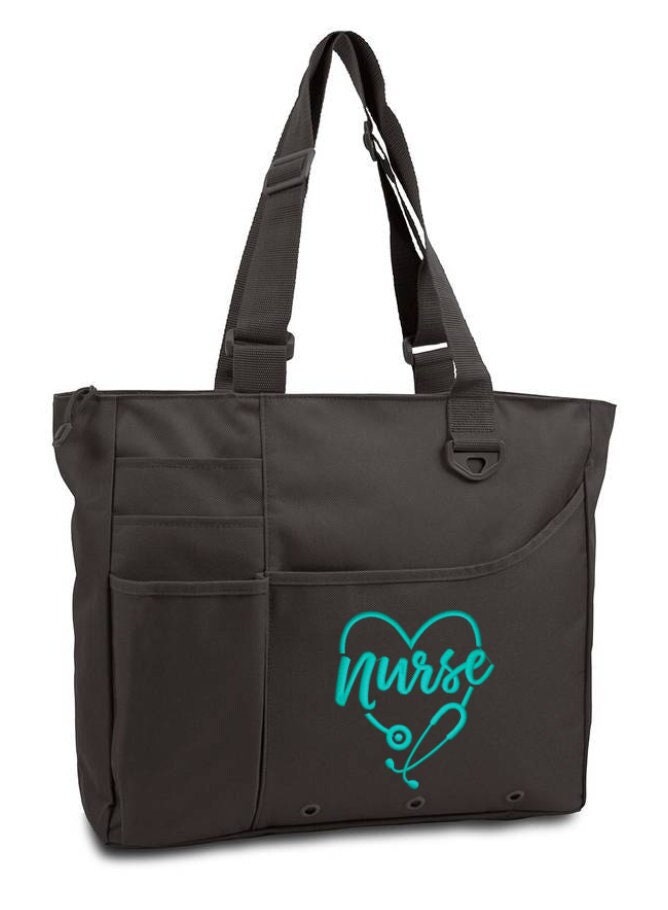 Embroidered Script Nurse Utility Bag