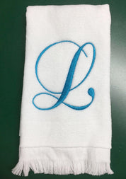 Embroidered Single Initial Guest Towels