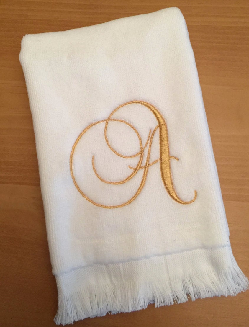 Single Letter Embroidered Towel