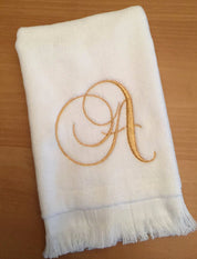 Single Letter Embroidered Towel