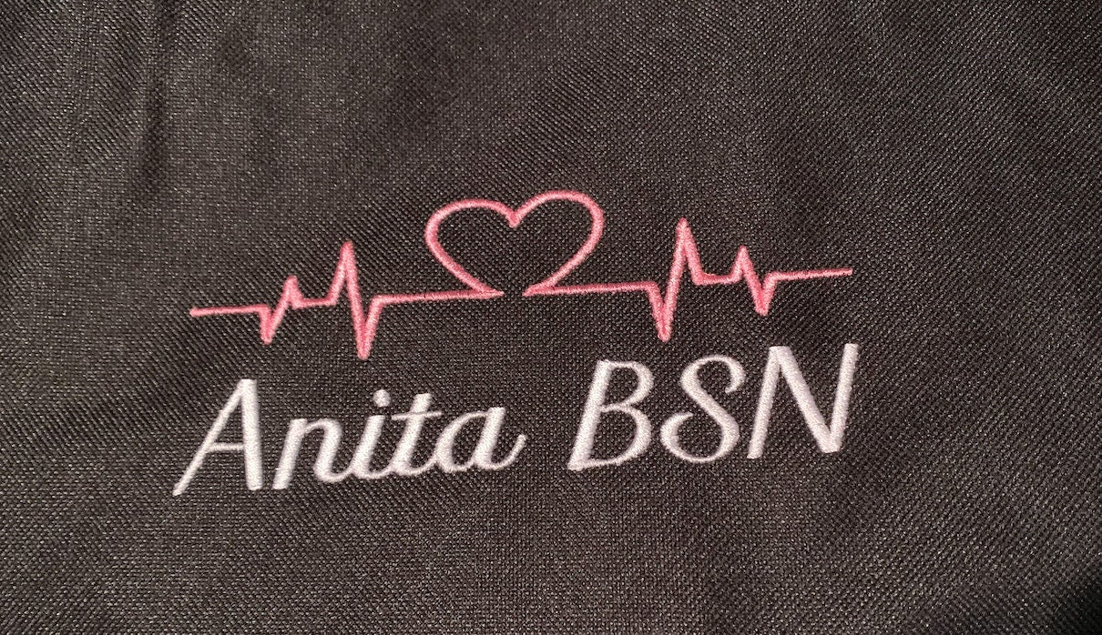 Personalized Nurse Heartbeat Tote Bag