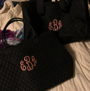 Quilted Monogrammed Luggage Set