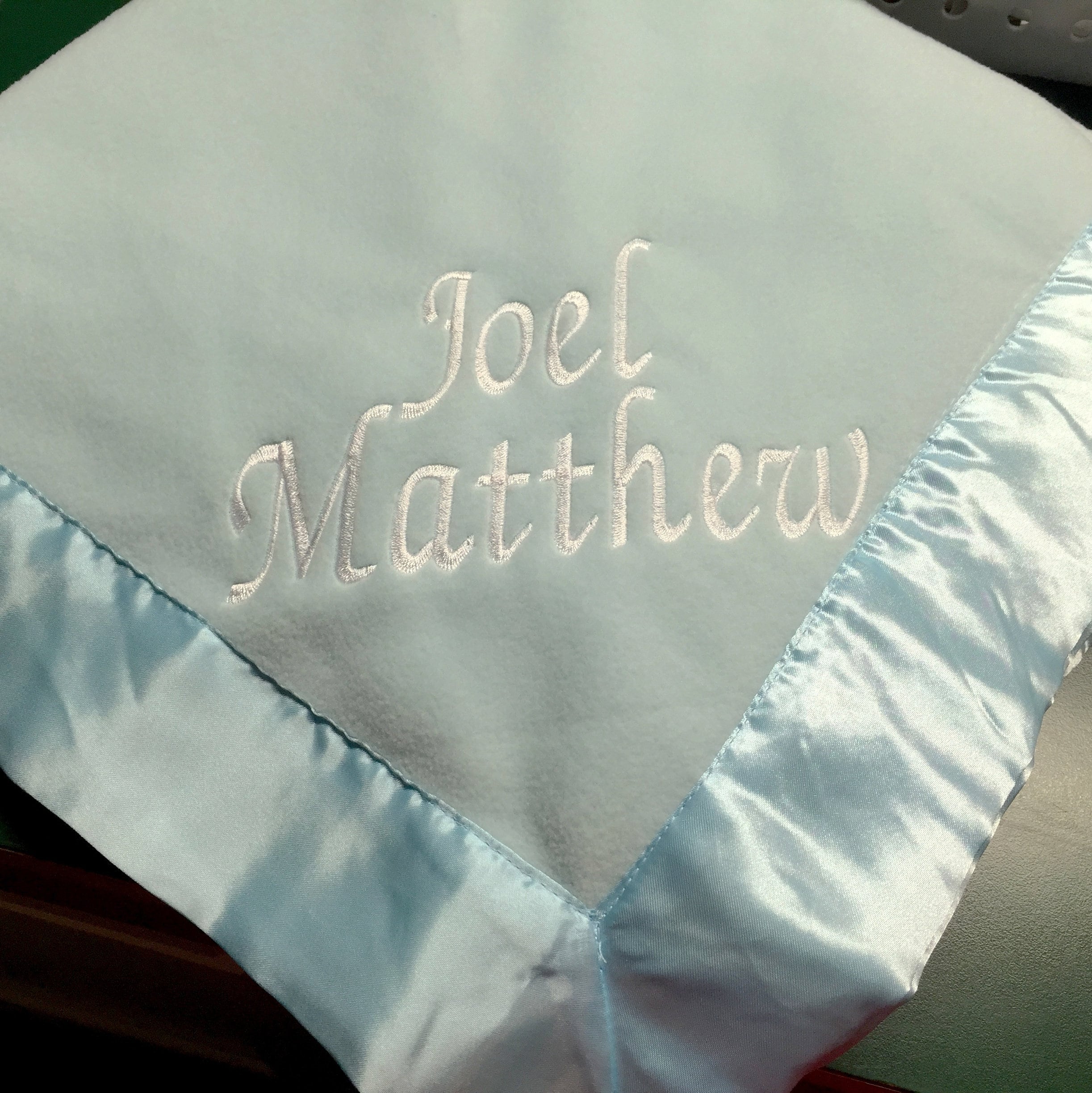 Personalized Satin Edge Blanket with Name