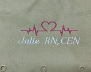 Personalized Nurse Heartbeat Tote Bag
