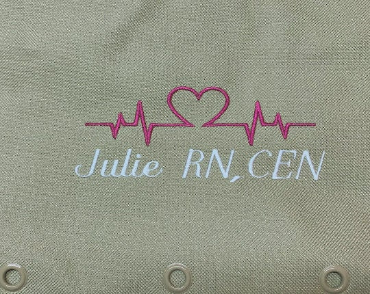 Personalized Nurse Heartbeat Tote Bag