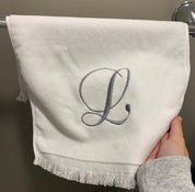 Embroidered Single Initial Guest Towels