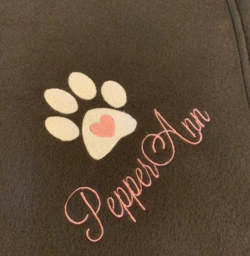 Personalized Dog Fleece Blanket