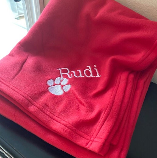 Personalized Dog Fleece Blanket