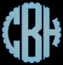 Linen and Leather Tote - Scallop Monogrammed Girlfriend Gift