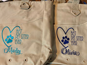 Pet Sitter Tote Bag - Dog Walker Tote