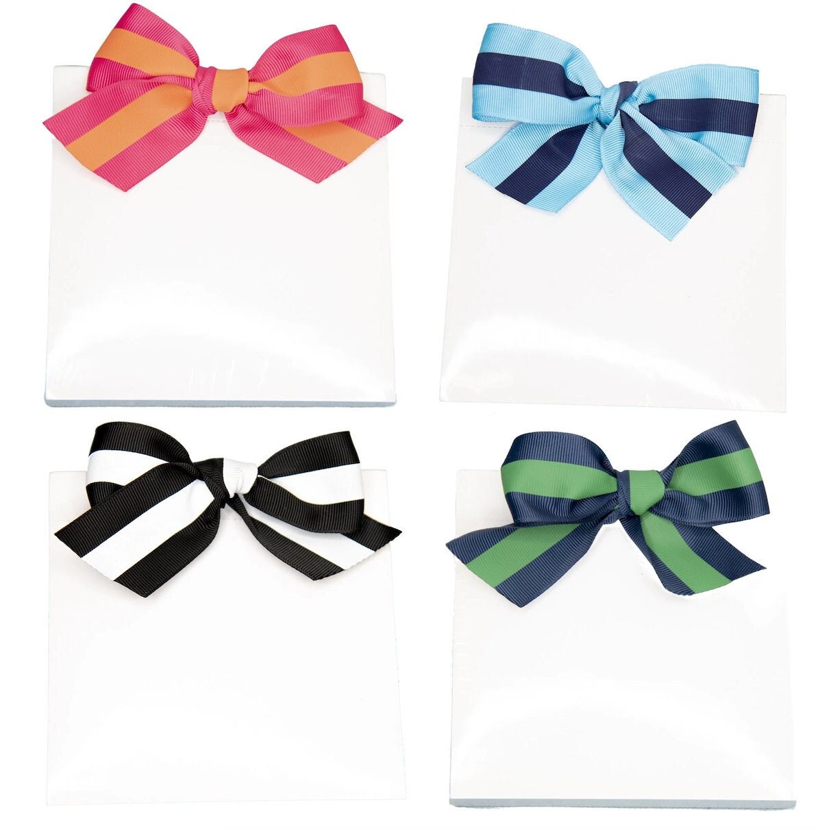Classic Ribbon Bow Notepad- 4 Color Combinations