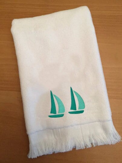 Sailboat Fingertip Towel