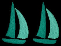 Sailboat Fingertip Towel
